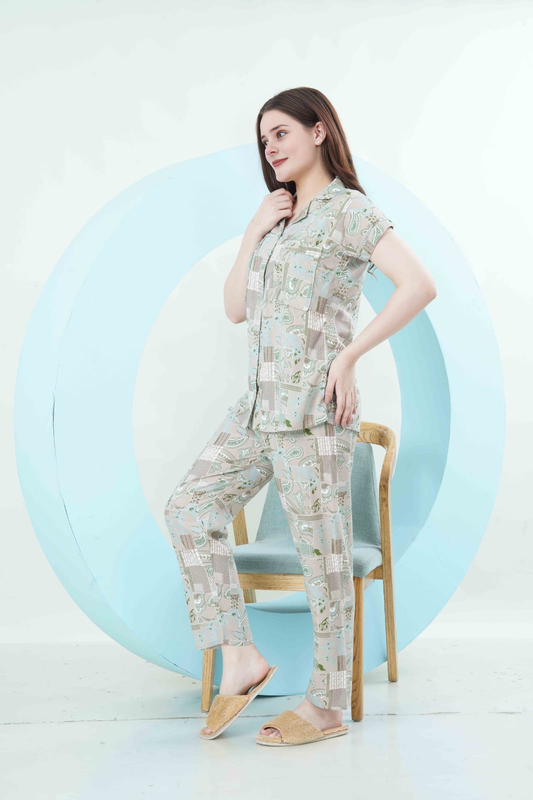 Muted Mosaic Braless Loungewear