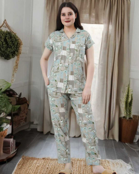 Muted Mosaic Braless Loungewear